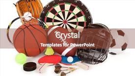  Presentation with sports - Presentation having sports and games arrangement background and a tawny brown colored foreground