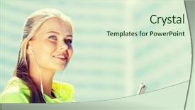  Presentation with music and sports - Presentation theme featuring sports and listening to music background and a  colored foreground