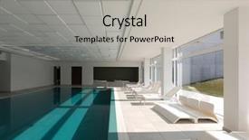  Presentation with 25 may 2016 hotel swimming - Audience pleasing PPT theme consisting of sports architecture - covered swimming pool backdrop and a light gray colored foreground