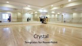  Presentation with dancing - Amazing slide set having sports architecture - interior of a sport backdrop and a coral colored foreground