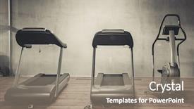  Presentation with machines - Amazing presentation theme having sports background with rough concrete backdrop and a gray colored foreground