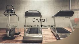  Presentation with machines - PPT layouts consisting of sports background with rough concrete background and a mint green colored foreground