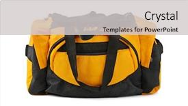  Presentation with sports injuries - Audience pleasing presentation consisting of sports bag isolated on white backdrop and a light gray colored foreground