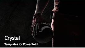  Presentation with grunge american football field - Slides enhanced with sports balls - american football player standing background and a black colored foreground