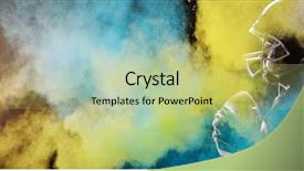  Presentation with american football - Amazing presentation having sports balls - splashing of powder against american backdrop and a yellow colored foreground