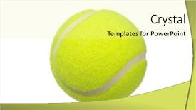  Presentation with ball sports - PPT theme having sports balls - tennis ball isolated on white background and a blonde colored foreground