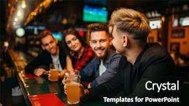  Presentation with sports bar sports bar - Amazing presentation theme having sports bar - happy football fans raised their backdrop and a black colored foreground