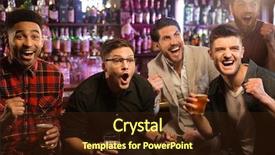  Presentation with team building sport - Amazing theme having sports bar - happy friends having fun backdrop and a wine colored foreground