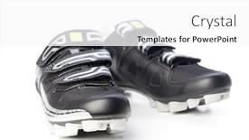  Presentation with sports - Amazing PPT layouts having sports-boots-isolated-over-white backdrop and a white colored foreground