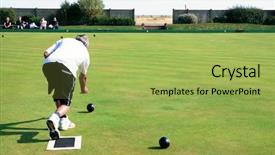  Presentation with acai bowls - Presentation theme consisting of sports bowling - bowler playing on the village background and a  colored foreground