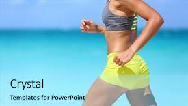  Presentation with cardio - Theme featuring sports bra and short background and a arctic colored foreground