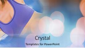  Presentation with blue orange - Beautiful presentation design featuring sports bra with blue backdrop and a light blue colored foreground