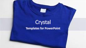  Presentation with blank - Amazing PPT theme having sports brand - blank blue t-shirt on white backdrop and a navy blue colored foreground