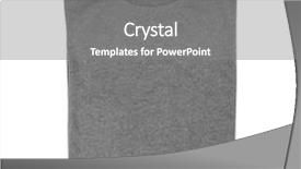  Presentation with blank - Presentation theme having sports brand - blank grey t-shirt on white background and a gray colored foreground