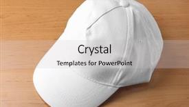  Presentation with branding - Cool new PPT theme with sports brand - white cap for branding backdrop and a light gray colored foreground