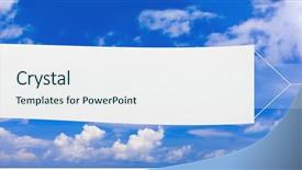  Presentation with airplane - Presentation theme enhanced with sports card design - flying airplane and banner sky background and a sky blue colored foreground