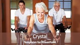  Presentation with we the people - Beautiful PPT theme featuring sports center - class with senior people backdrop and a  colored foreground