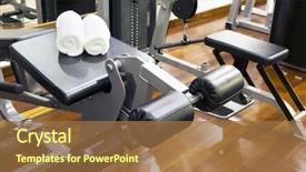  Presentation with stationary - Amazing PPT layouts having sports center - detail of interior sport centre backdrop and a coral colored foreground