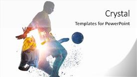  Presentation with game - Slides featuring sports channel - soccer game background mixed media background and a white colored foreground