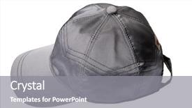  Presentation with volleyball - Presentation theme enhanced with volleyball baseball - man fashion sport cap background and a gray colored foreground