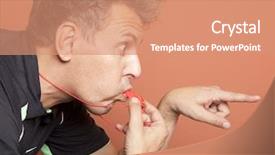  Presentation with sports coach - Slides featuring sports coach - this male referee has gone background and a coral colored foreground