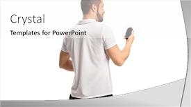  Presentation with sports coach - Slides with sports-coach-holding-a-stopwatch background and a white colored foreground