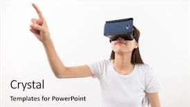  Presentation with sports wear - Beautiful theme featuring sports conference - young woman wear backdrop and a white colored foreground