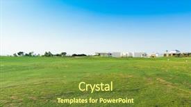  Presentation with club - Theme consisting of sports country clubs - golf club landscape background and a  colored foreground