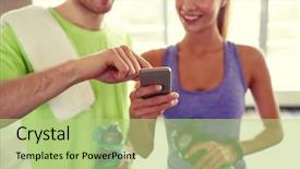  Presentation with water technology - Slide set consisting of sports drink - fitness sport technology and slimming background and a mint green colored foreground