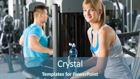  Presentation with sensuality woman black angel relaxing - PPT theme having sports drinks machines - fitness center young woman background and a  colored foreground