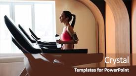  Presentation with water sports - PPT layouts consisting of sports drinks machines - profile of attractive serious young background and a tawny brown colored foreground