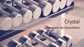  Presentation with sports - Amazing presentation theme having sports dumbbells filtered image processed backdrop and a lemonade colored foreground