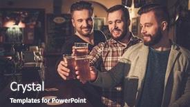  Presentation with beer bar pub tap counter - Amazing theme having sports english - cheerful old friends having fun backdrop and a dark gray colored foreground