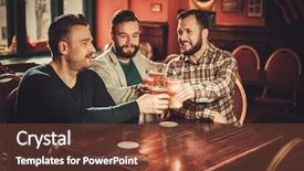  Presentation with fun - Amazing PPT layouts having sports english - cheerful old friends having fun backdrop and a tawny brown colored foreground