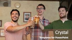  Presentation with pub - Audience pleasing PPT layouts consisting of sports english - people men leisure friendship backdrop and a  colored foreground