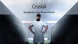  Presentation with rugby - Presentation theme having sports fan - rear view of a rugby background and a light blue colored foreground