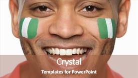  Presentation with sports - Amazing slides having nigieria - young male sports fan backdrop and a red colored foreground