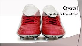  Presentation with sports shoes - Presentation theme consisting of sports futsal - football shoes isolated background and a white colored foreground