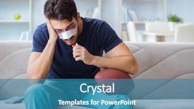  Presentation with loss - Slides with sports game suffered loss background and a teal colored foreground