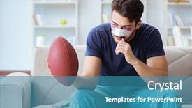  Presentation with loss - Cool new slides with sports game suffered loss backdrop and a teal colored foreground