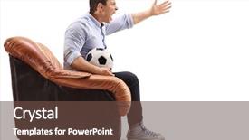  Presentation with white sea urchin - PPT layouts enhanced with sports games - annoyed man seated background and a tawny brown colored foreground