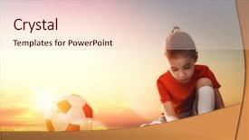  Presentation with football plays - Colorful slide deck enhanced with sports games - cute little child dreams backdrop and a lemonade colored foreground