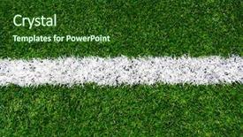  Presentation with green lawn - Beautiful theme featuring sports grass - texture green lawn backdrop and a forest green colored foreground