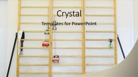  Presentation with frp bars - Audience pleasing theme consisting of image of a wall bars backdrop and a soft green colored foreground