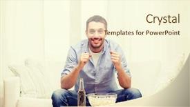  Presentation with happiness - Amazing slides having sports happiness and people concept backdrop and a cream colored foreground