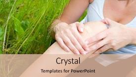  Presentation with trauma - Slides featuring sports injury - young woman with foot trauma background and a lemonade colored foreground