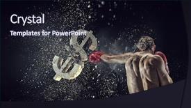  Presentation with fetal heart rate - Theme having sports investments - fighting for currency rate background and a wine colored foreground