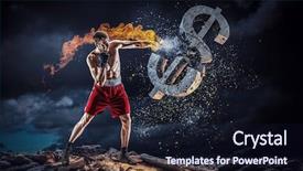  Presentation with fetal heart rate - Slide set having sports investments - fighting for currency rate background and a  colored foreground