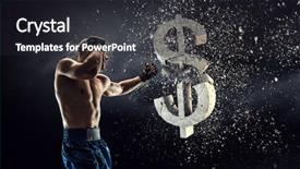  Presentation with wireless heart rate monitor - Beautiful presentation featuring sports investments - fighting for currency rate backdrop and a dark gray colored foreground