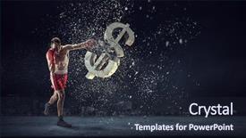  Presentation with sports - Slide deck consisting of sports investments - fighting for currency rate background and a wine colored foreground